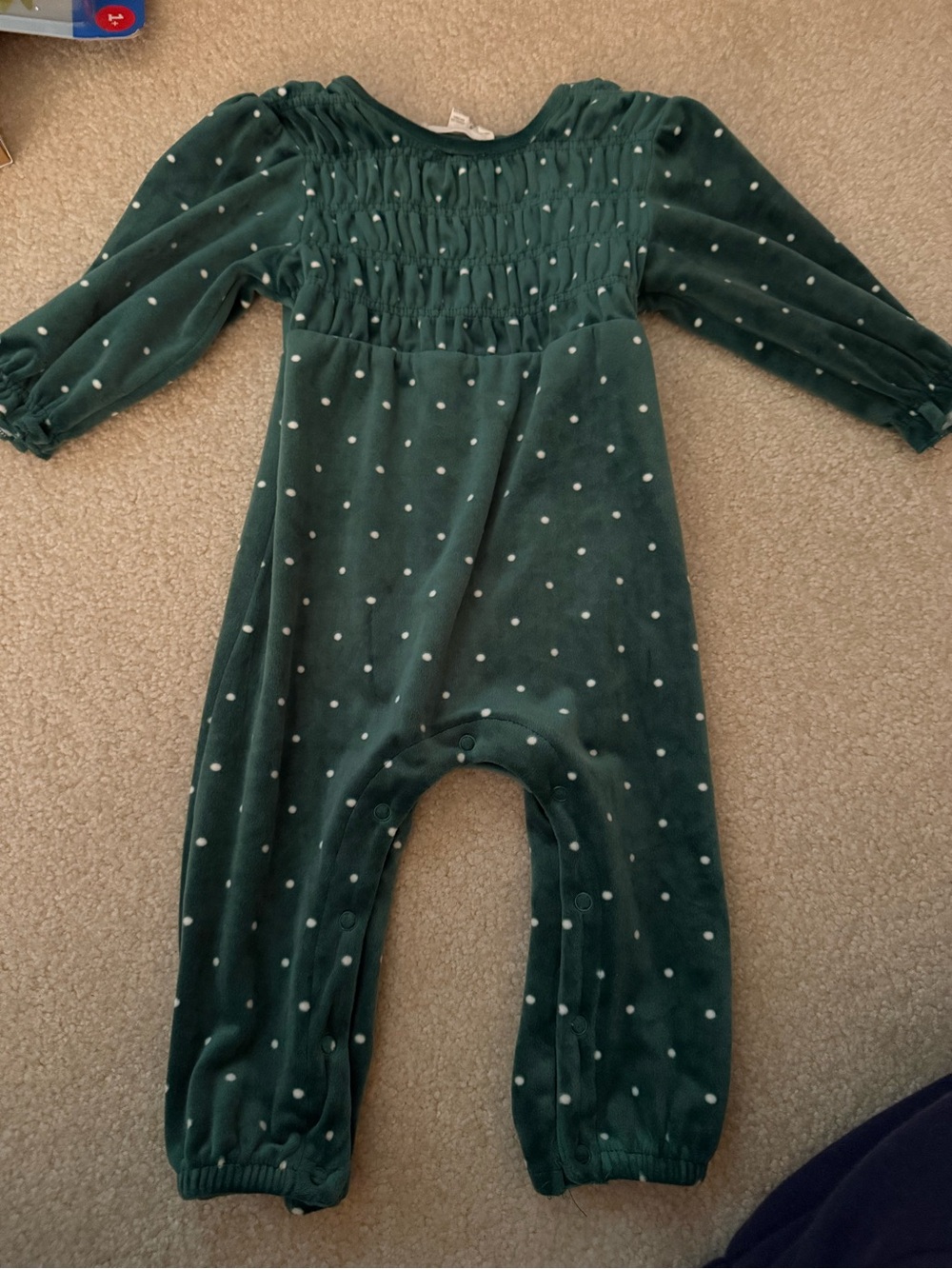 Jessica Simpson Green Polka Dot Romper